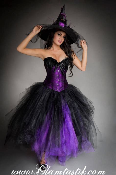 Black and purple witch costyme